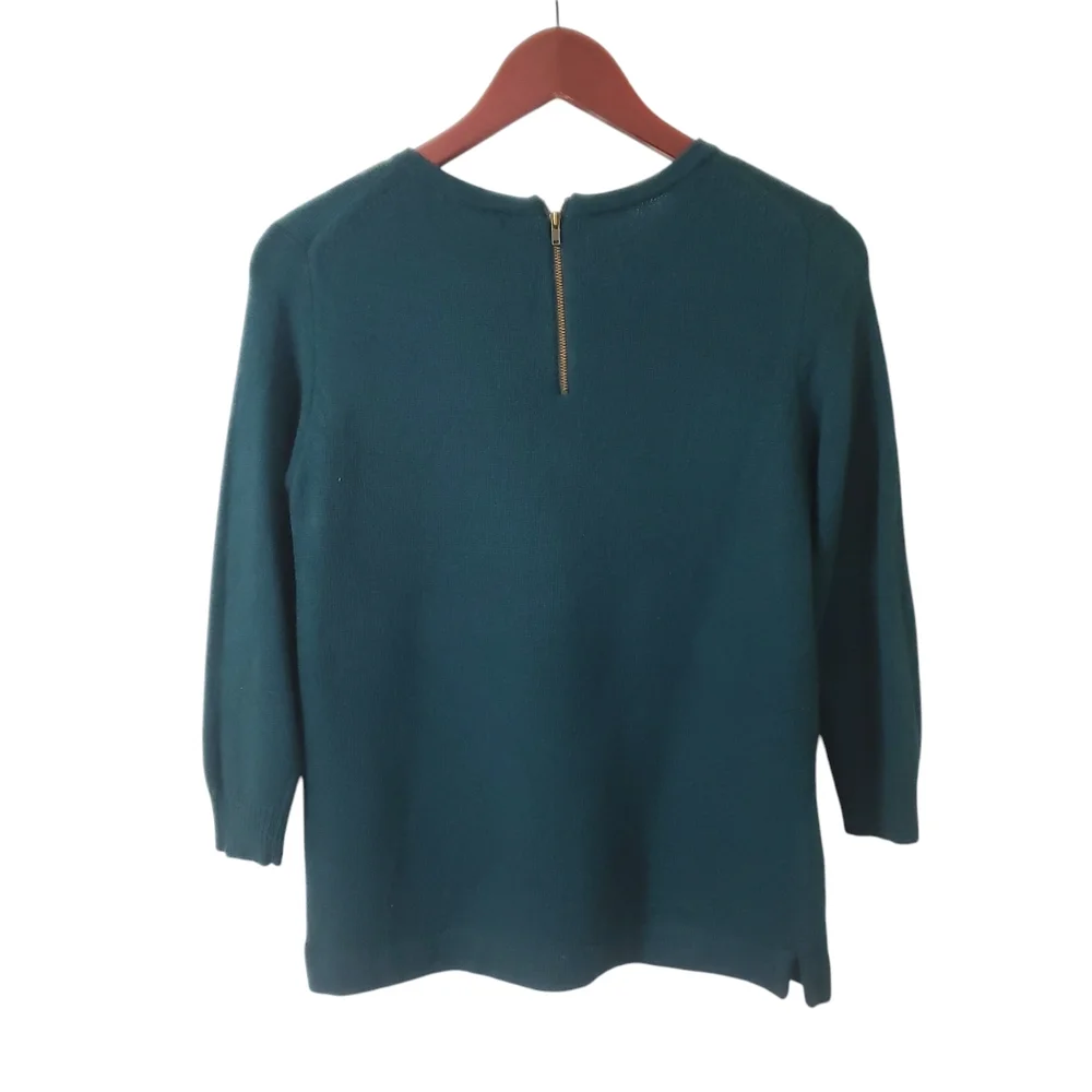 J.‎ Crew Womens Jeweled Starburst Sweater Green Sz Small